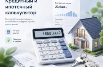 Кредитный и ипотечный калькулятор онлайн с досрочным погашением