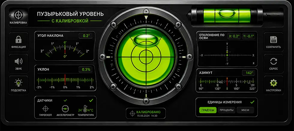 Уровень пузырьковый строительный + Отвес